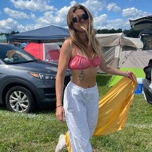 coral pink festival top SET comes with skirt